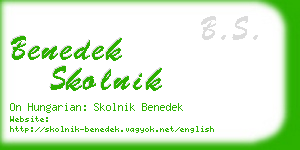 benedek skolnik business card